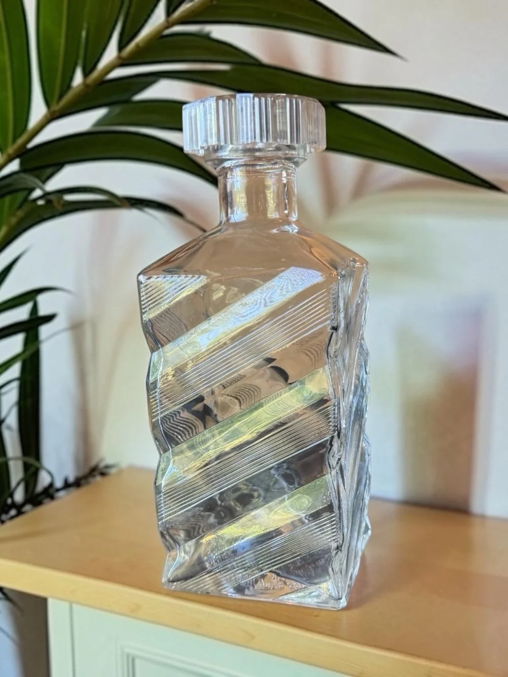 Vintage I.W. Harper Kentucky Bourbon Glass Decanter Bottle | Retro Barware